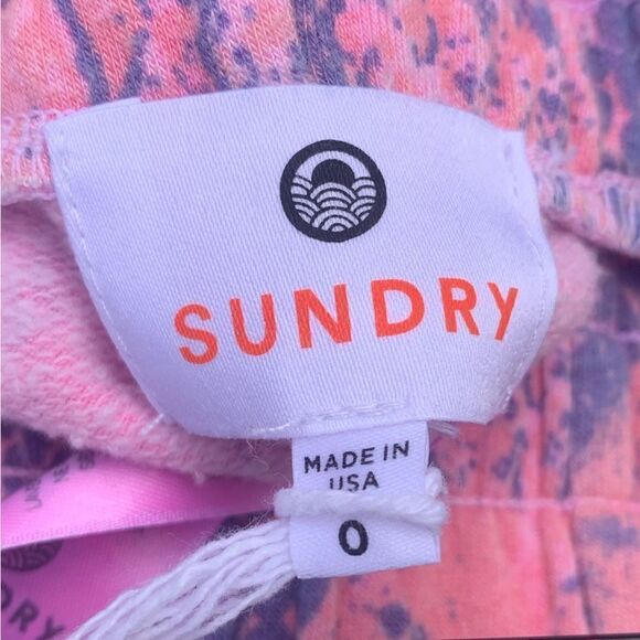 SUNDRY Pink Python High Waisted Sweatpants/Joggers Size X-Small (0-2) - VGUC! - Picture 6 of 7